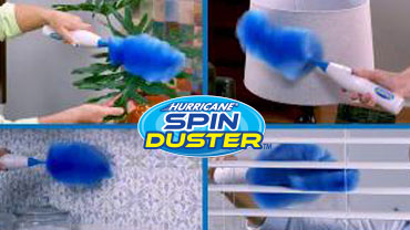 SPIN DUSTER BATTERY OPERATED-SPINS BEND N EXTENDS 3FT-DUST DIFFICULT AREAS 